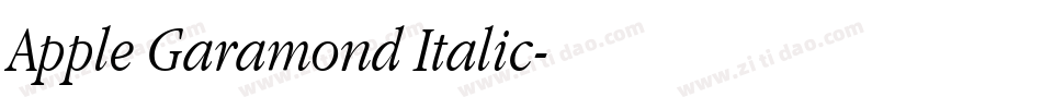 Apple Garamond Italic字体转换